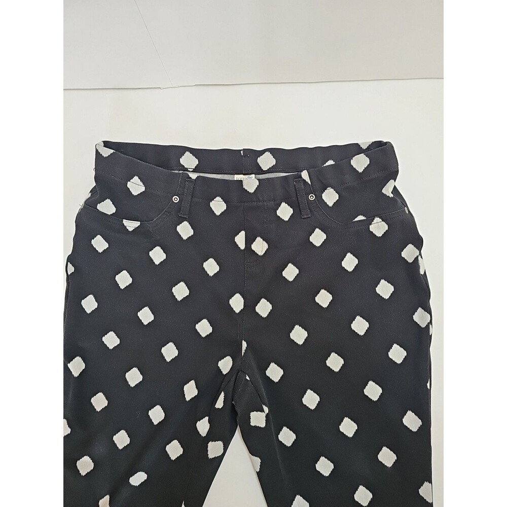 TERRA & SKY Womens Plus Size 0X (14W) Black with Whi diamon Pull On Skinny Jeans